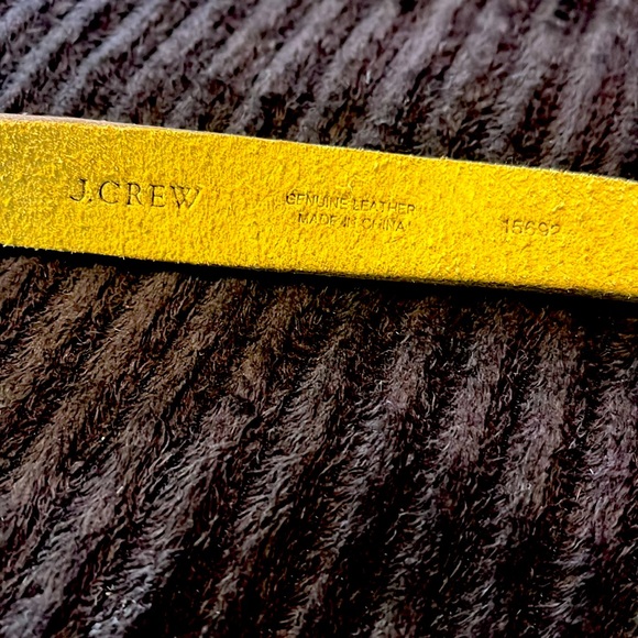 Jcrew Yellow leather belt Sz Large - Picture 2 of 2